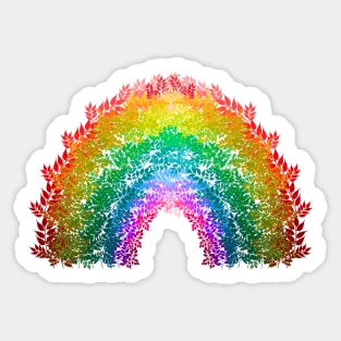 Rainbow of Leaves Sticker